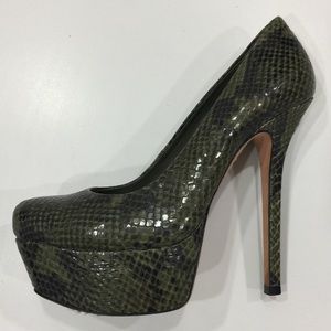 Alice + Olivia Snakeskin Platform Heel